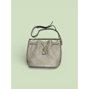 Women's Tory Burch Quilted Drawstring Crossbody Bag One Size Beige Gold